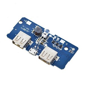 Módulo Carregador Duplo USB 5V 2A para Bateria 18650