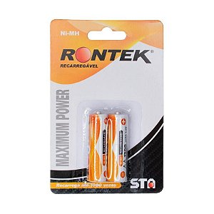 Pilha Recarregável Pct c/2 1,2V 1300mAh AA - Rontek