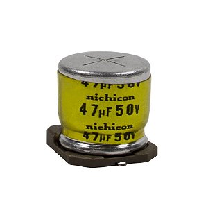 Capacitor Eletrolítico SMD 47uF / 50V (CAP. ELCO. SMD.)