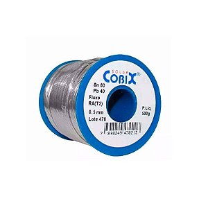 Rolo de Solda Estanho 500g 0,5mm - Cobix