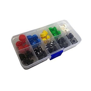 Kit Push Button Com Capas Coloridas