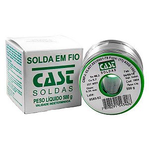 Rolo de Solda Estanho Lead Free 500g 0,5mm - Cast