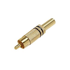 Plug RCA 4mm Gold Preto