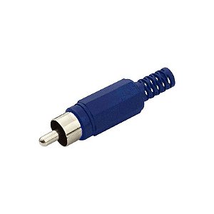 Plug RCA Macho Plástico Azul