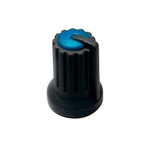 Knob para potenciômetro Preto e Azul