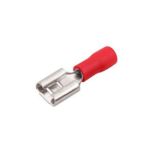 Terminal Fêmea Pré Isolado 1,5mm 4,8x0,8 - Vermelho (F-1037-3A)