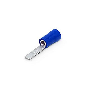 Terminal Pino Plano Pré Isolado 2,5mm Azul (PP-1033)