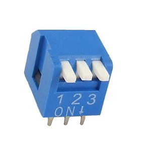 DIP Switch azul 3 vias 90 graus