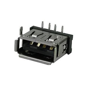 Conector USB Fêmea P/ Circuito Impresso 90º