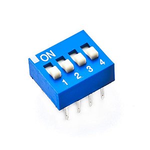 DIP Switch azul 4 vias 180 graus