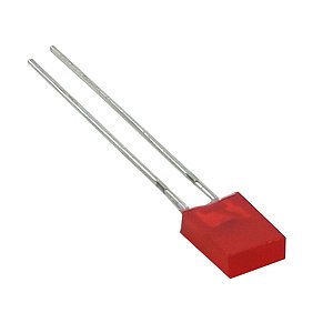 LED Retangular Vermelho 3mm