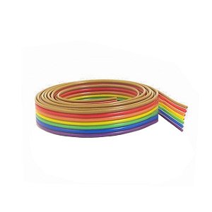 Cabo Flat 7 Vias Colorido 26 AWG