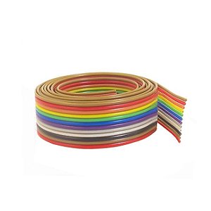 Cabo Flat 12 Vias Colorido 26 AWG