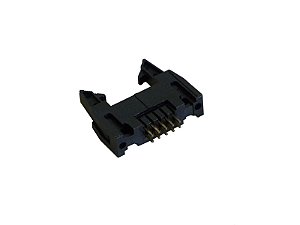 Conector Box Header 10 Vias 180 Graus Com Trava