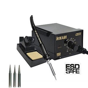 Estação de Solda ESD HK-936A - 110V - Hikari + Kit de 3 Pontas