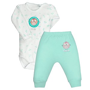 Conjunto Body Manga Longa e Calça Mijão Coruja