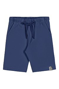 Bermuda Moletom Lisa - Azul Bic