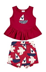 Conjunto Love Sea Vermelho