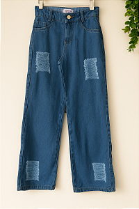 Calça Jeans Wide Leg Feminina Juvenil