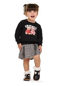 Conjunto Friends Moletom e Saia Short