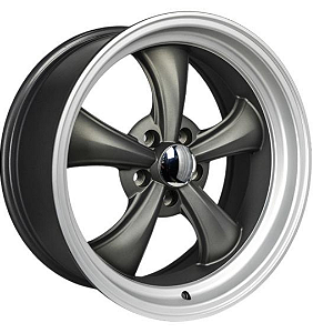 4 Rodas Vintage Grafite Fosco Diamantada Aro 17" / Tala 7" / Furação 5x114,3 / Off-set 0