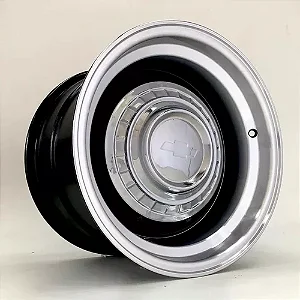 4 Rodas Smoothie Preta Diamantada Aro 15 / Tala 7 ou 8 (Dianteira) e 10 (traseira) / 6 Furos  Picape Chevrolet