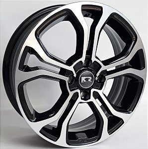 1 Roda Sandero Rs Preta Diamantada Aro 14 Tala 5 3 Furos 3x100