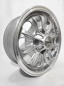 Jogo de Rodas  Bolo de Noiva F85 Aro 15 Tala 6 Prata / Furação 5x205