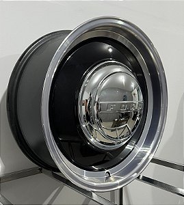 4 Rodas Smoothie Preta Borda Diamantada Aro 17 / Tala 7/ 5 Furos