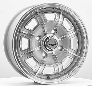 Jogo de Rodas Pedrini Aro 15 Tala 5,5 furação 4X130 Offset 30 PRATA DIAMANTADA - Fusca