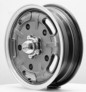 Raw Classic Speed Master Aro 15 tala 4,5 furação 5X205 offset 20 GRAFITE DIAMANTADA - Fusca