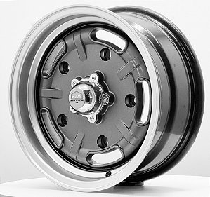 Raw Classic Speed Master Aro 15 tala 6,5 furação 5X205 offset 14 Grafite Fosca Diamantada - Fusca