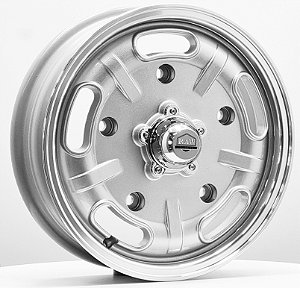 Raw Classic Speed Master Aro 15 tala 4,5 furação 5X205 offset 20 Prata Diamantada - Fusca