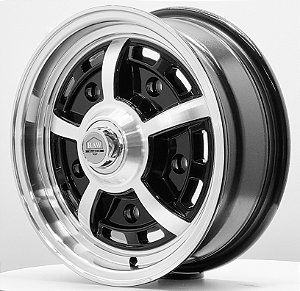 Jogo de Rodas SPRINTSTAR Aro 15 Tala 6,5 furação 5X205 offset 0 Preta Diamantada