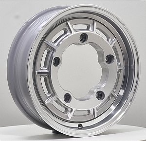 Jogo de Rodas Superleggera Aro 15 Tala 4,5 furação 5X205 offset 20 Prata Diamantada