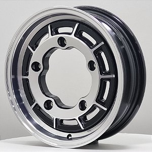 Jogo de Rodas Superleggera Aro 15 Tala 4,5 furação 5X205 offset 20 Preta Diamantada