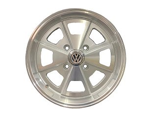 R84 Porsche Aro 17 tala 6 furação 4X130 offset 42 PRATA DIAMANTADA