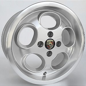1 Roda Porsche Lemans Prata Aro 17 Tala 6 VW 4x100