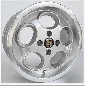 Jogo de Rodas Porsche Lemans Prata Aro 17 Tala 6 VW 4x100