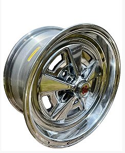 Jogo de Rodas Opala SS M08 Polida Aro 15" / Tala 8" / Furação 5x114,3 Off-set 25