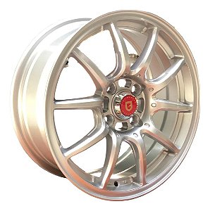 Jogo De Rodas Gisa Aro 15 Tala 6,5 Furação 4x100 Ultra Leve Prateado