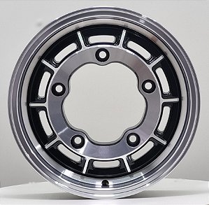 Jogo de Rodas Superleggera Aro 15 preta com Borda Diamantada Tala 4,5 / 6,5 Furação (5x205) offset 0 e 20