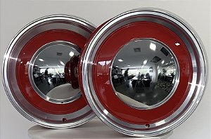 Jogo de Rodas Smoothie Vermelha Borda Diamantada aro 17 / Tala 6 e 7 / Furação 5x112 Offset 30 e 35