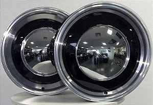 Roda Smoothie Preta borda diamantada aro 17 / Tala 6 / Furação 5x205 Offset 35