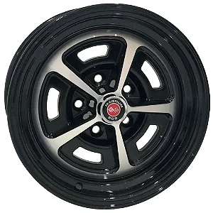 Jogo de Rodas Magnum 500 Aro 15 / tala 7 / furação 5x114 offset 20 Preto Diamantado e Preto Diamantado Borda Preto