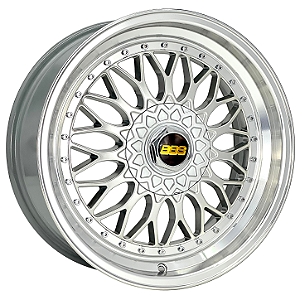 Jogo de Rodas BBS RS Aro 17 / tala 7 / furação 4x100 e 4x108 offset 32 Hyper Diamantado