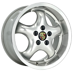 Jogo de Rodas Modelo Binno B860 Aro 17 / tala 6 / furação 4x100 e 5x112 offset 42 Prata Diamantado