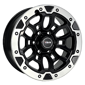 Jogo de Rodas OFF-ROAD Modelo M23 Aro 18 / tala 8 / furação 5x108, 5x114, 6x114 e 6x139 Offset 20 Preto Diamantado e Preto Fosco