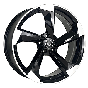 Jogo de Rodas F5 Audi RS6 Aro 20 / tala 8 / furação 5x100, 5x112 e 5x114 Offset 40 Preto Diamantado, Preto Brilhante e Prata Especial