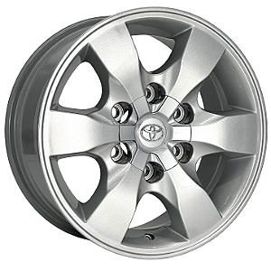 Jogo de Rodas KR R32 MODELO HILUX, SW4 Aro 16 / tala 7 / furação 6x139 Offset 27 Prata